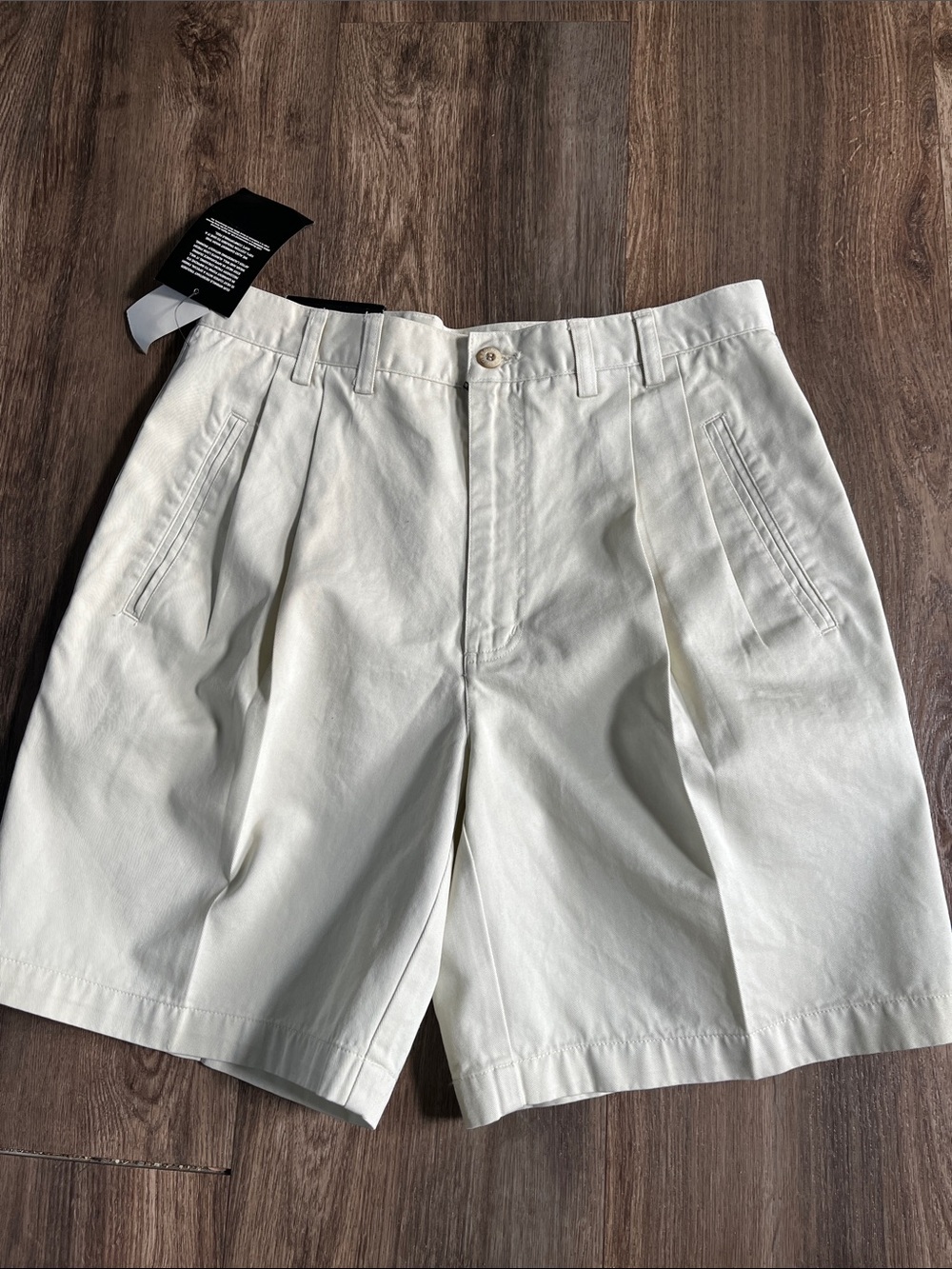 Greg Norman Collection Men's Pleated Shorts White Cotton Size 32 NWT